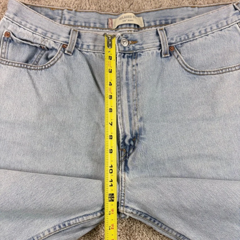Levis Jeans 550 Relaxed Fit Mens‎ W40 L32 Light Wash Blue Cotton Denim Y2K 90s